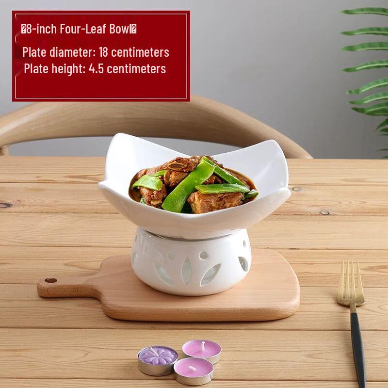 

Ceramic Candle Heated Food Warmer Plate