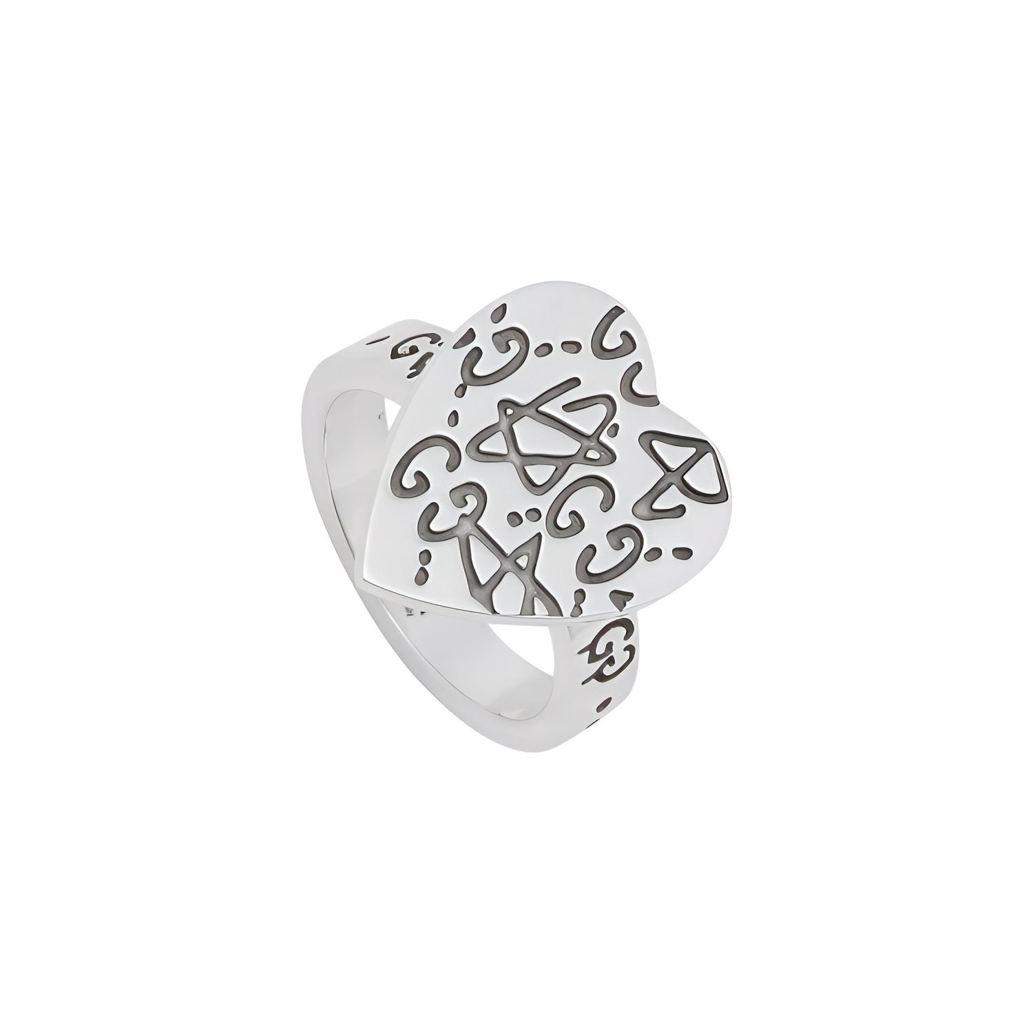 Gucci Letter Star Decoration Silver Ring Unisex rings 457229J84000701 9