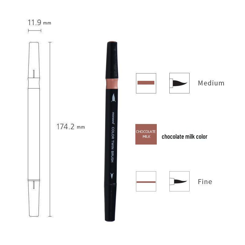 Munami 30-Color Double-Ended Brush Pen Set for Calligraphy & Sketching