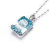 Szjinao Real 925 Silver Aquamarine Pendant For Women Gemstone Necklace Pendants Viking Handmade Undefined Fine Jewelry