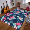 "Pink Flamingos with Tropical Leaves" Patterned Carpet a Non Slip Rug Suitable for All Seasons and Any Setting, Gift