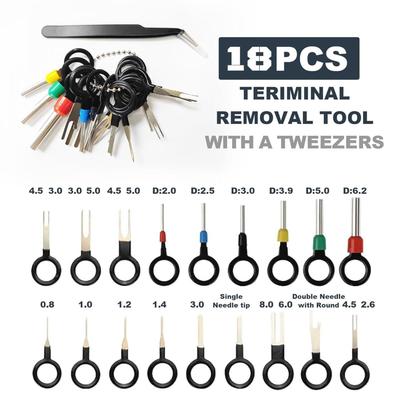 Electrical Connectors Kit 21 Types Car Terminal Pin Set Multifunctional Electrical Connectors Kit 1/1.5/1.8/2.2/2.8/3.5mm For