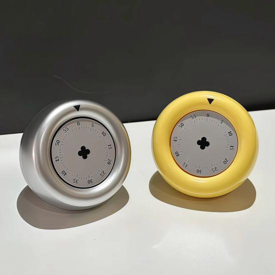 Mechanical Kitchen Timer with Magnetic Back No-Battery Visual Countdown Timer Loud Ring Easy Dial Ring Reminder Timer for Cooking Studying