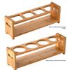 Bambus-Ölflasche & Gewürzregal, Natürliches Holz-Gewürzhalter für Sojasauce Essig, Arbeitsplatten-Aufbewahrungsregal-Organizer!