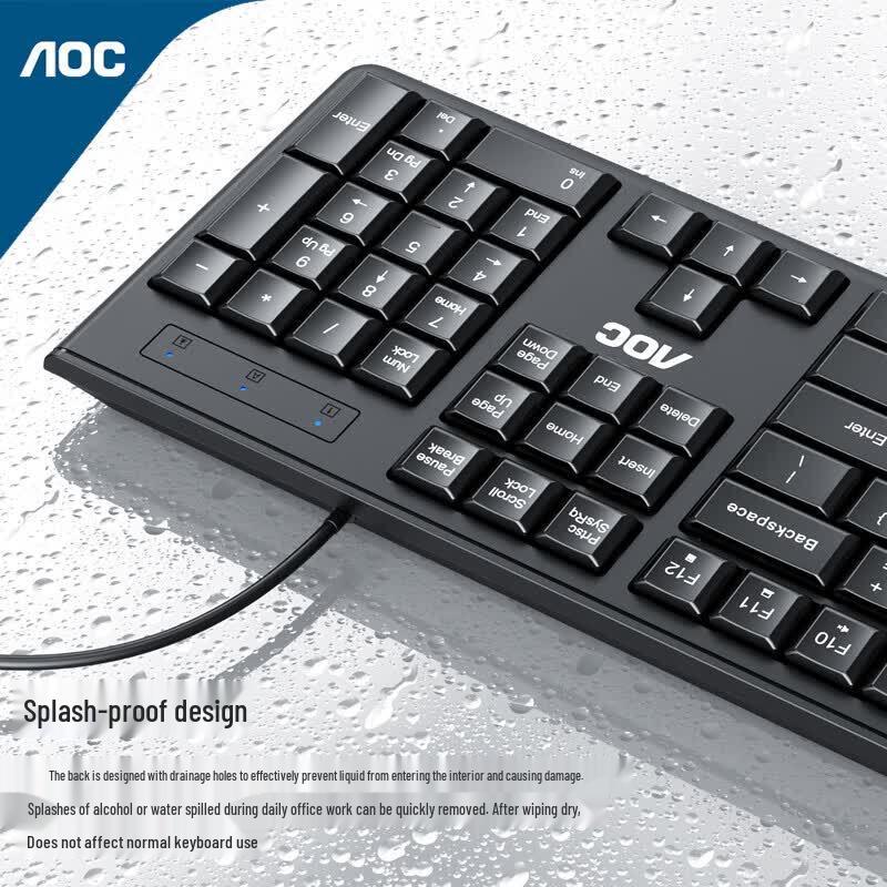 AOC KM151 Wired Full-Size Keyboard and Mouse Combo