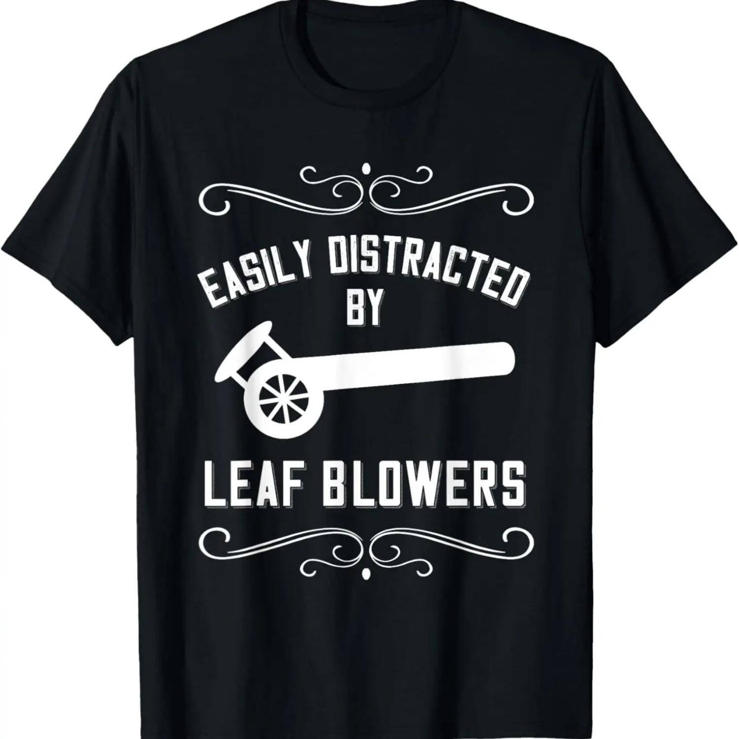 

Mens Funny Leaf Blower Shirt Landscaper Dad Leaf Blowing Lawn T-Shirt S чёрный