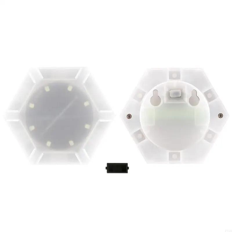 6Pcs Solar Outdoor Wall Lights Spliceable Waterproof Hexagonal Lights for Garden Decoration Atmospheres Lighting