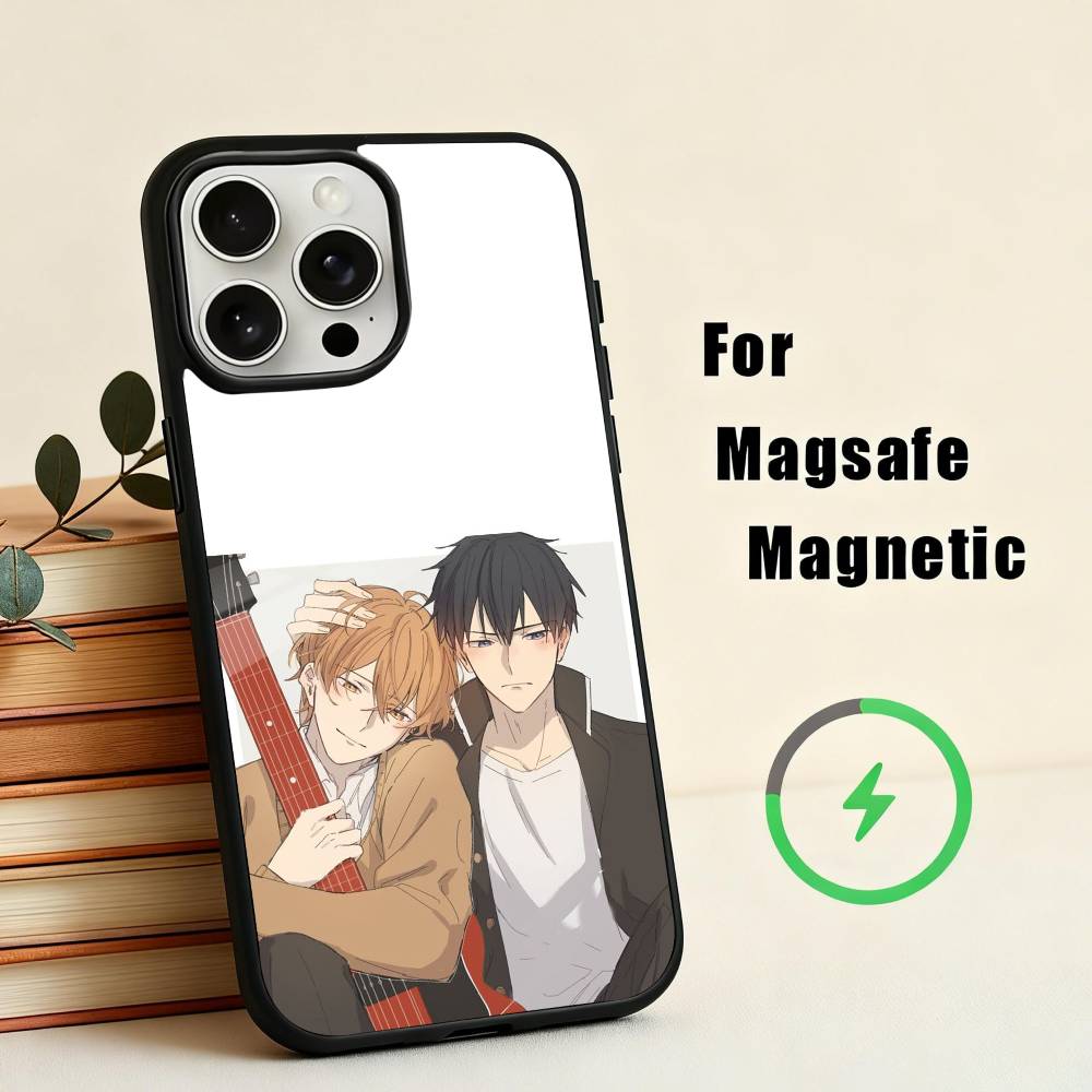 

G-Given BL Anime Ritsuka M-Mafuyu Sato Phone Case For iPhone17,16,15,14,13,12,11 Plus,For Magnetic Wireless Charge Cover iPhone15