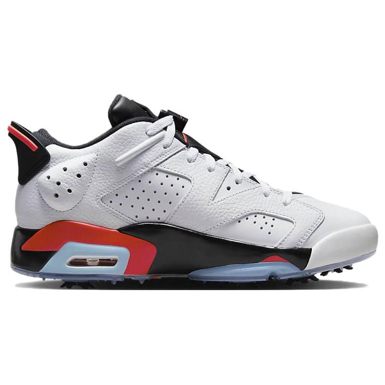 Air Jordan 6 Retro Low Golf White Infrared Unisex Sneakers Infrared-23 Black DV1376-106