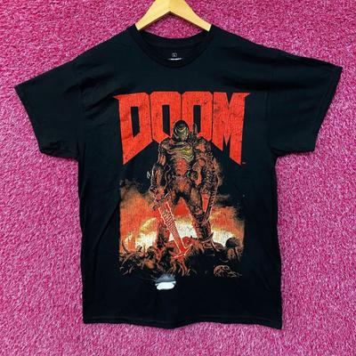 Doom Eternal Doom Slayer Cover Art Retro Game T-Shirt