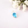Swiss Blue Topaz Gemstone 925 Sterling Silver Jewelry Handcrafted Pendant 1.01" PP-56-1