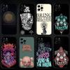 Funda de Teléfono Bring Me The H-Horizons BMTH Para iPhone 16,15,14,13,12,11 Plus,Pro Max, Funda Negra de Silicona Blanda