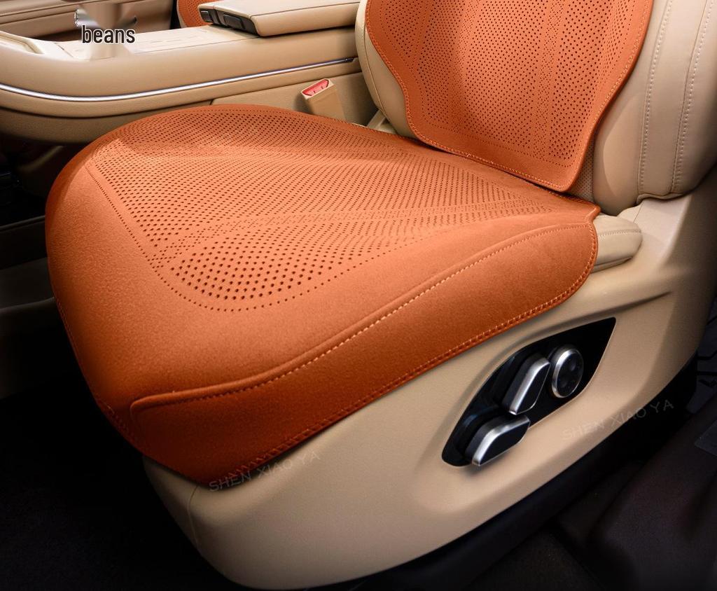 Denza Four Seasons Breathable Car Seat Cushion - Comfortable, Thin Plush, Single-Piece Cover