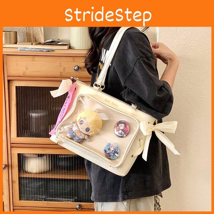 Impact Genshin Pu Crossbody Bags With Satin Bows Cartoon Art For Wear Daily