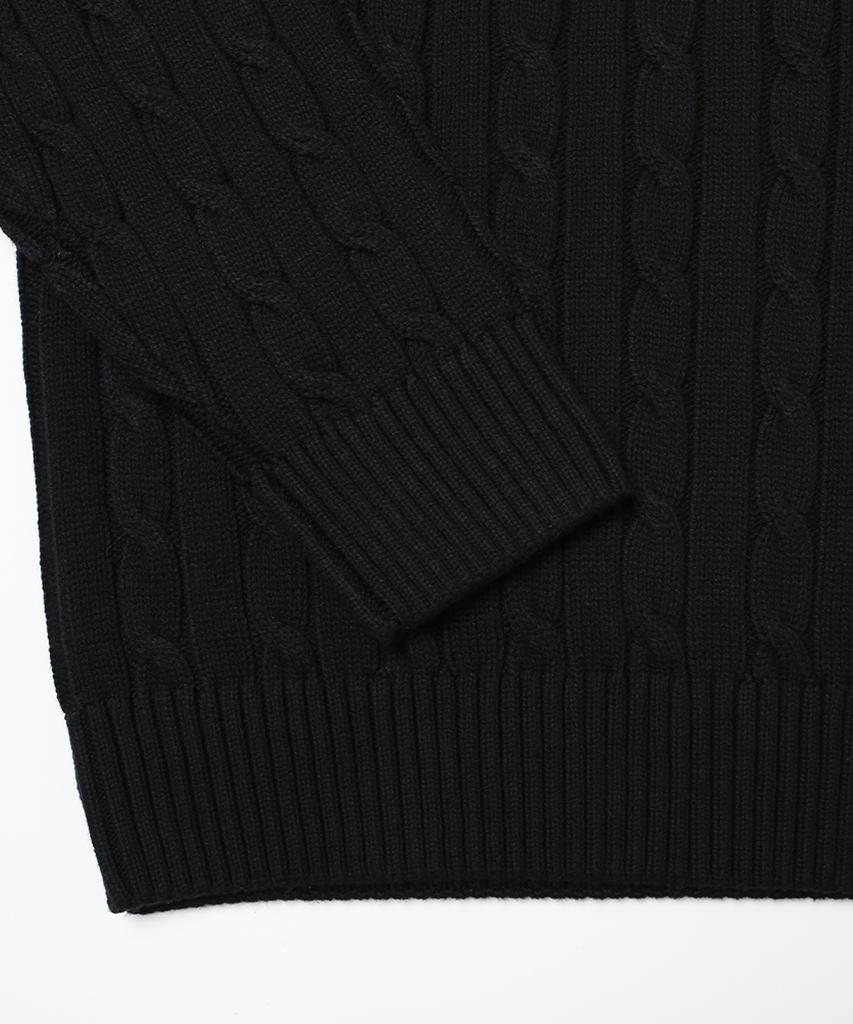 UCLA Unisex Round Neck Cable Knit [Black](Uzalk8A_39)