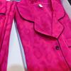 Leopard Print Jacquard Ice Silk Unisex Pajama Set - Long Sleeve Imitation Silk Homewear