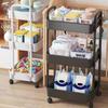Small Trolley Rack Kitchen Floor Storage Cart Multi-layer Snack Cart Bathroom Toilet Storage Rack Rolling Book Shelf Organizer