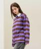 EVENCIA Striped Polo Long Sleeve T-Shirt
