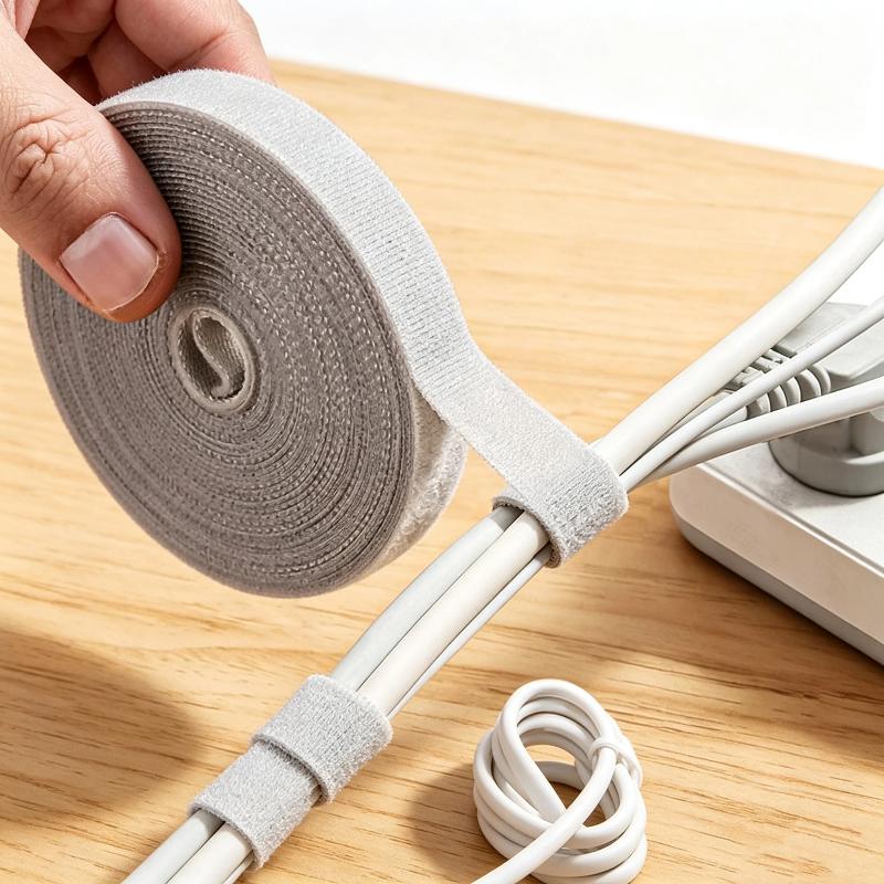 1 Rol 1/3/5 Meter Datakabel Opbergmanager Artefact Herbruikbare Kabelbinder Nylon Vrij Knippen Bureau Draad Organizer Kabel Bindband