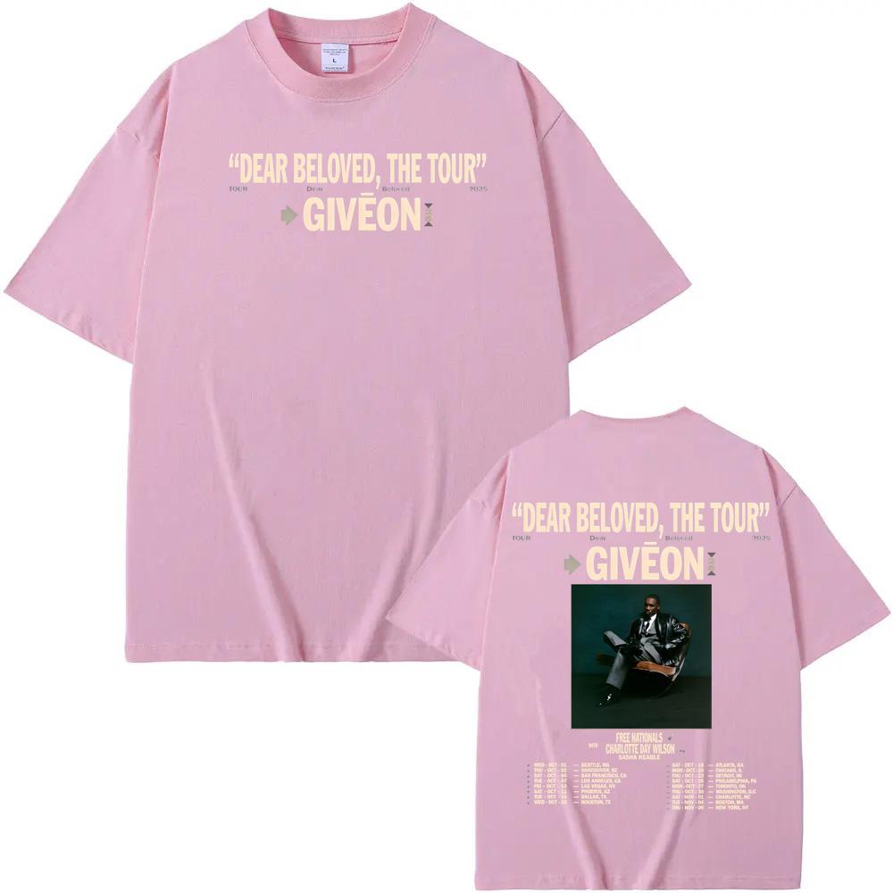 Giveon DEAR BELOVED THE TOUR 2025 Tričko Hip Hop Bavlna Tričko Americký Rapper Punkové Tričko Ropa Hombre Gotické Oblečení
