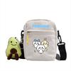 Chiikawa Cartoon Canvas Square Shoulder Bag With Inner Pouch For Casual Outings