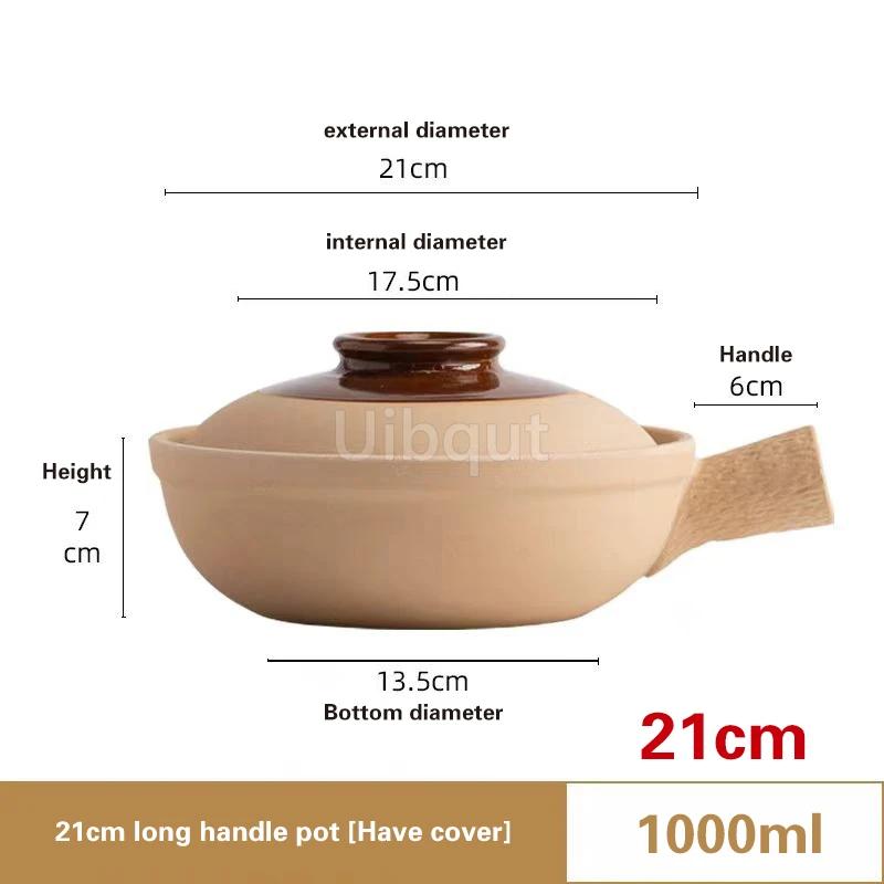 Hong Kong style Little pan rice Casserole Single handle old-fashioned clay pot Commercial high-temperature resistant sand pot