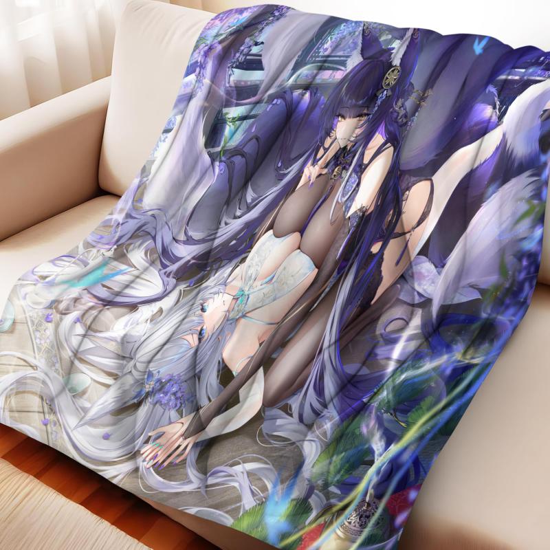 Musashi Flannel Fleece Shawl Blanket – Soft Air-Con Office & Nap Throw 130X150CM