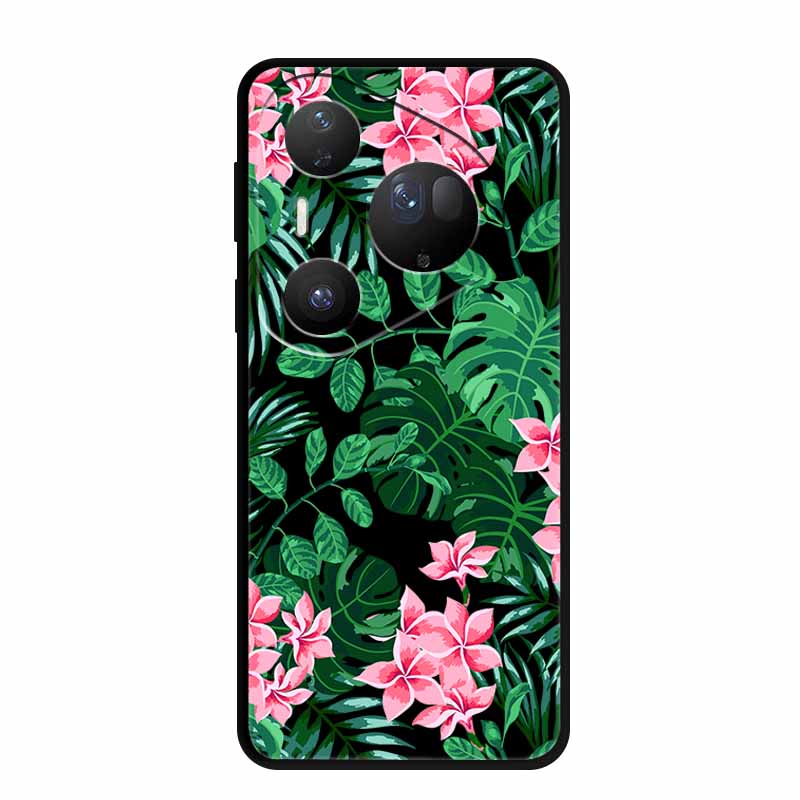 For Huawei Pura 80 Ultra 5G Case Coque Cartoon Cat Painted Black Silicone Soft Back Cover For Huawei Pura 80 Ultra Cases Shells