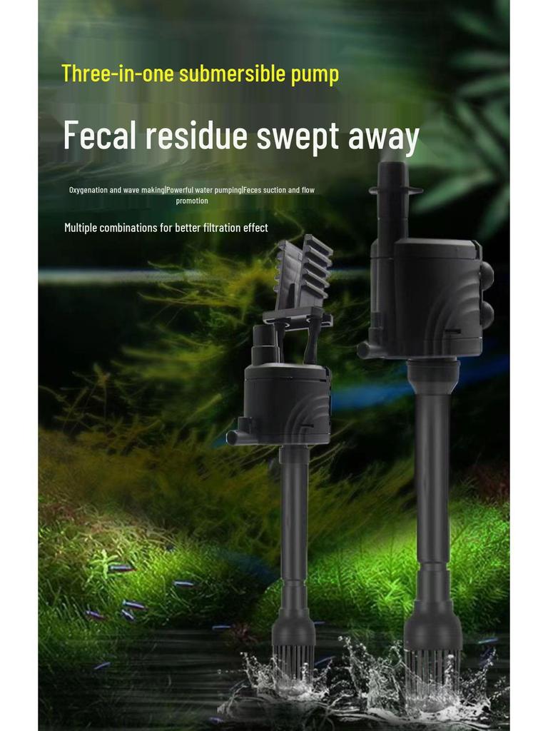 Silent Three-in-One Fish Tank Oxygenating Circulation Filter System