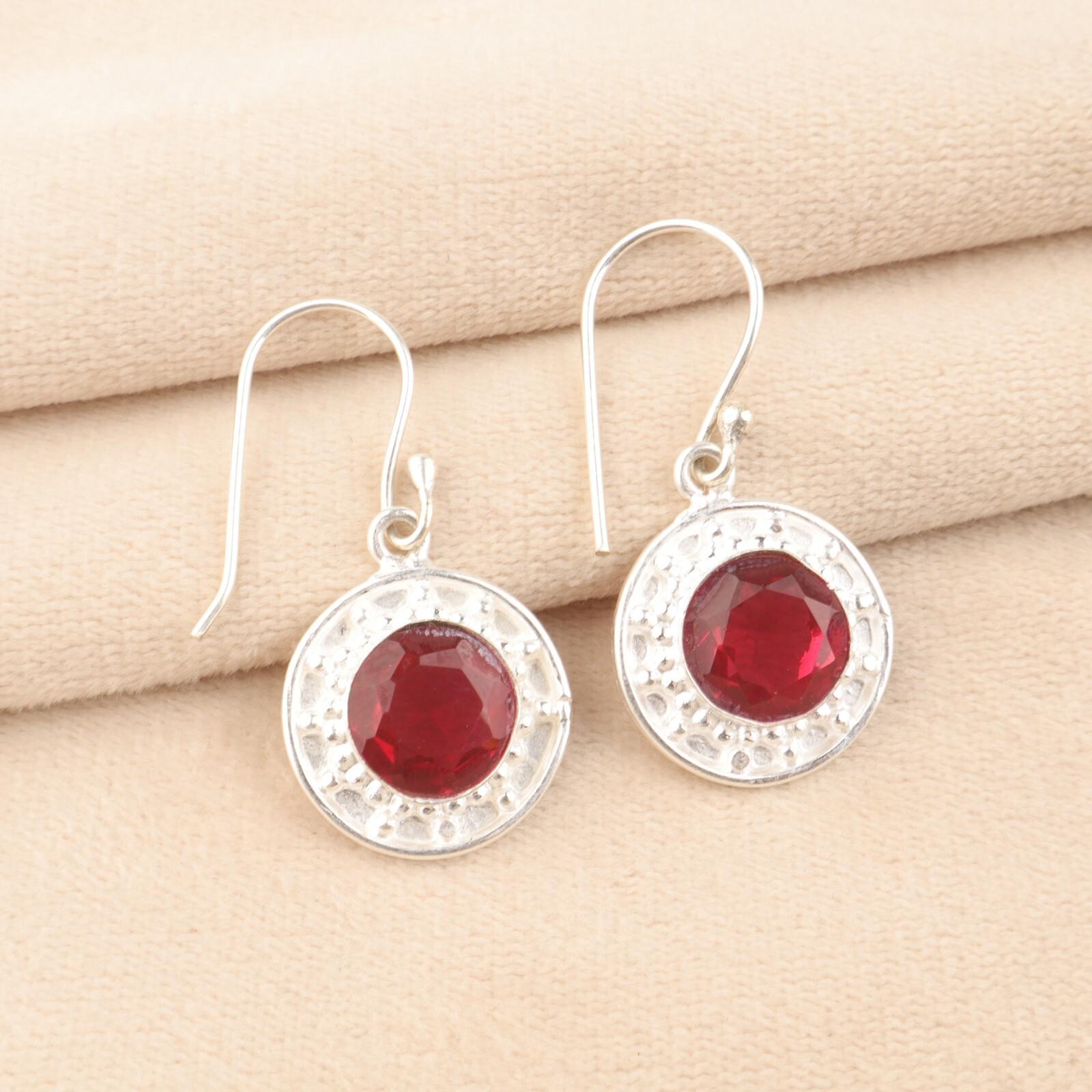 

Натуральный розовый рубеллит драгоценный камень 925 пробы серебро ювелирные изделия ручной работы серьги 1,5 EE-153-9