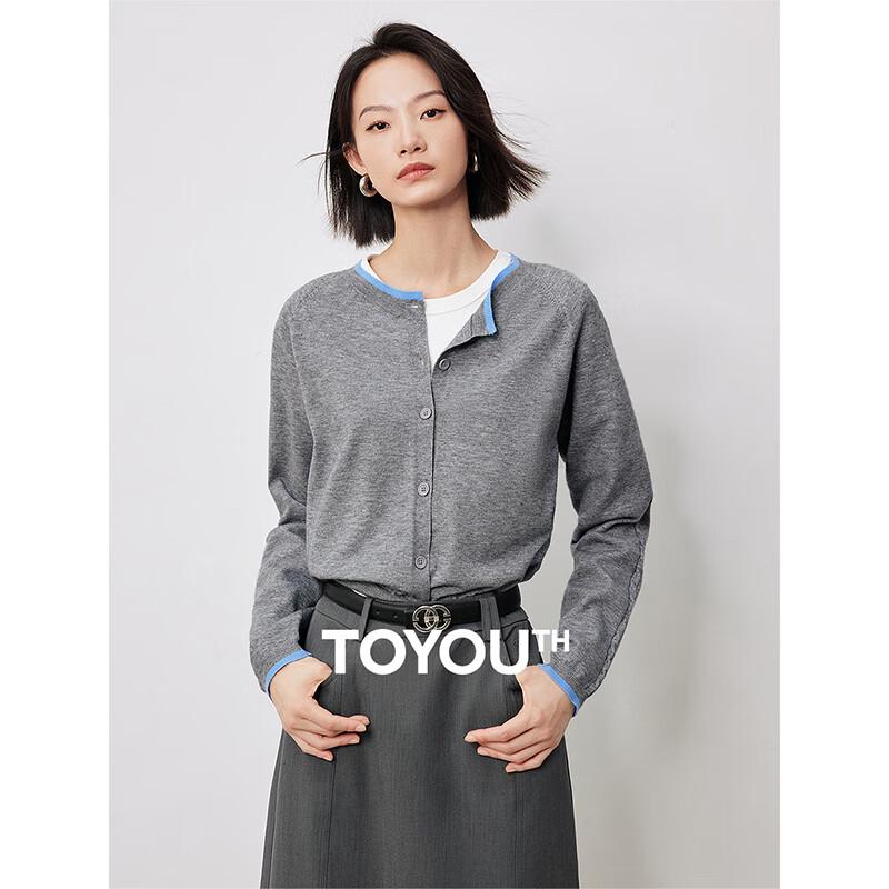 

Женский легкий вязаный свитер Chu Yu с круглым вырезом и цветными блоками