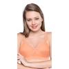 TRYLO Women's Cotton Non-Padded Wire Free Regular Bra Peach Orange