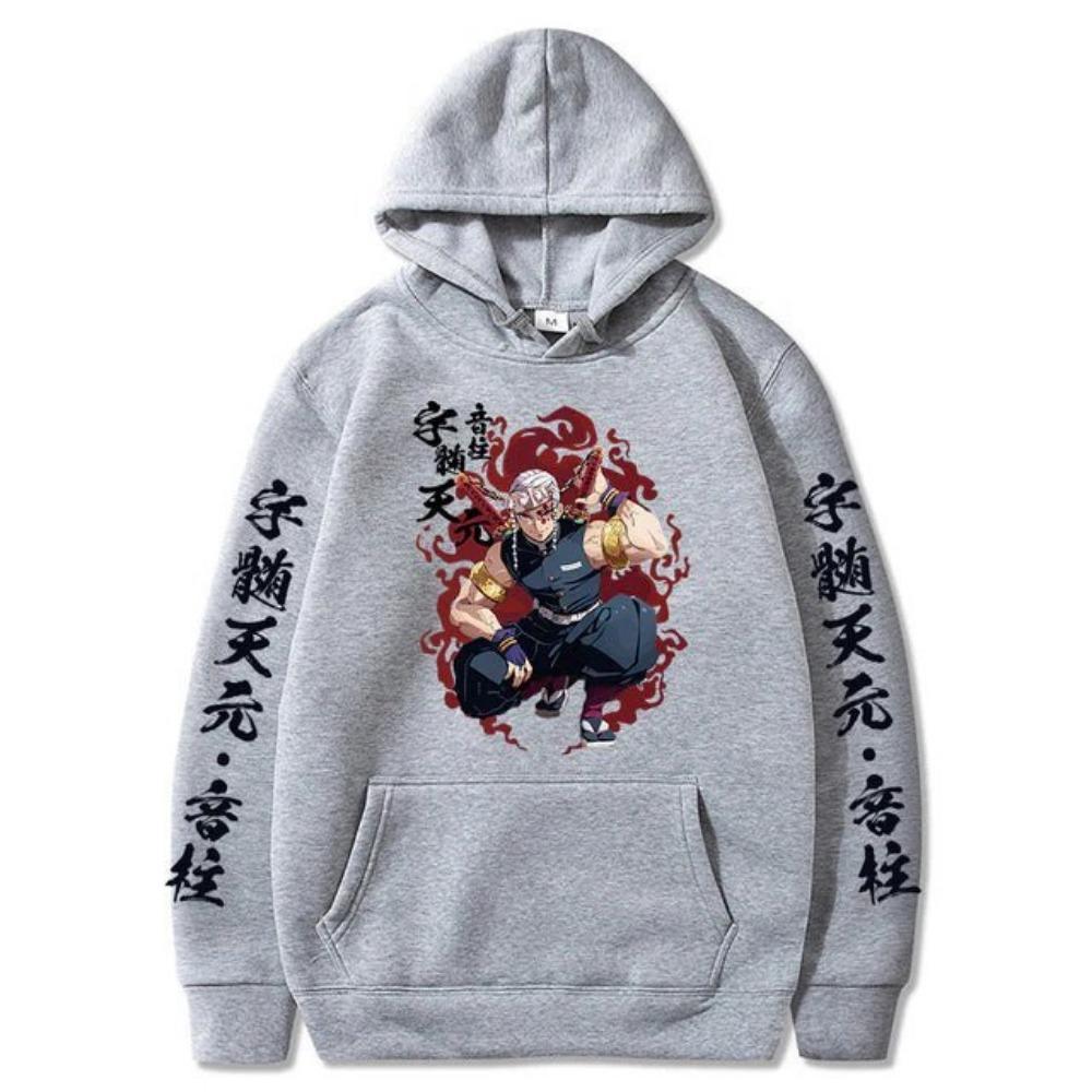 Demon Slayer Tengen Uzui Anime Hoodie Men Women Oversized Pullover Sweatshirt Autumn Winter Casual Cosplay Streetwear