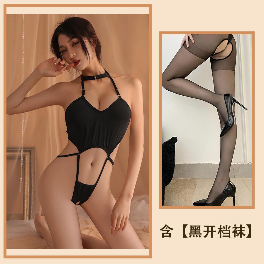 Sex Underwear Deep V Neck Open Onesie Free of Temptation Role Play Hot Uniform Hollow Suit