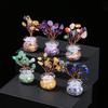Jingde Jewelry Natural Crystal Money Tree Citrine Rose Quartz Ornament