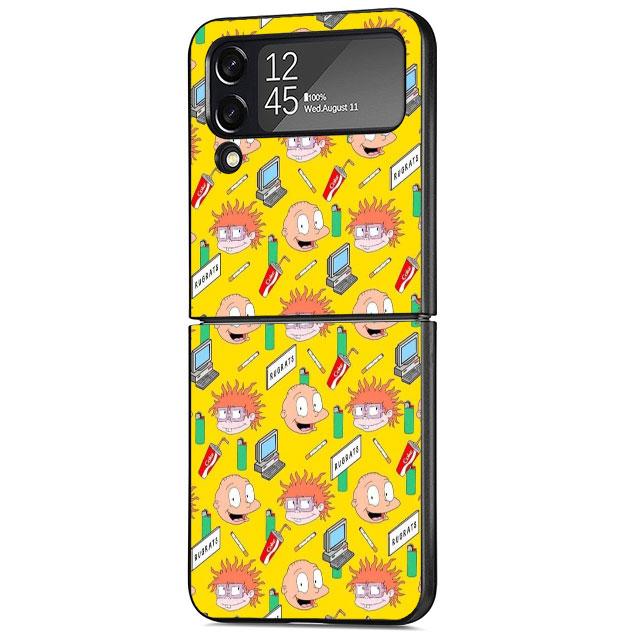 Case for Samsung Galaxy Z Flip 4 ZFlip3 Z Flip 3 5G ZFlip Flip3 Hard PC Cartoon Cute Children R-Rugrat Shell Hard PC Cover