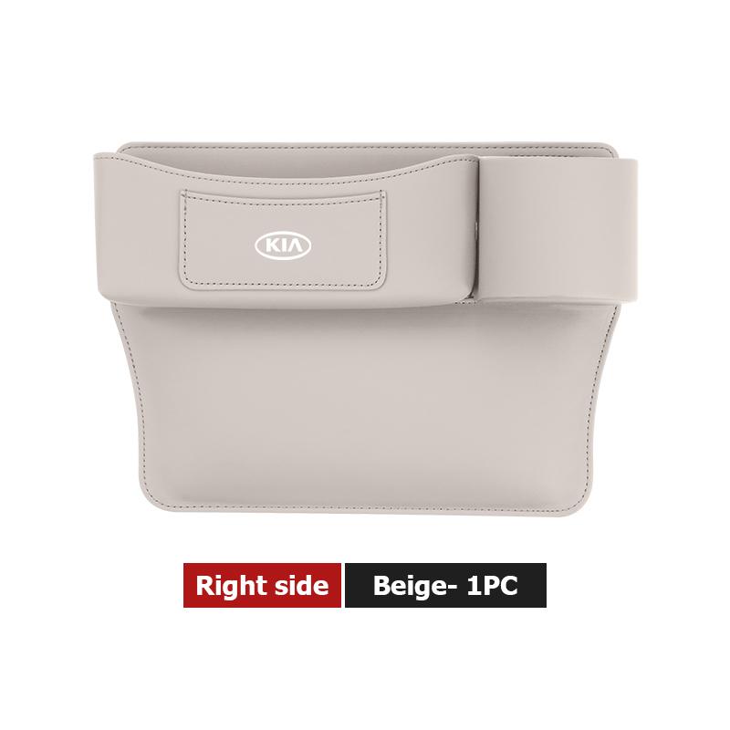 For KIA Leather Car Seat Crevice Storage Box Seat Slit Gap Organizer Bag K5 K2 Rio Optima Sportage Venga Sorento Stonic ForteZF8