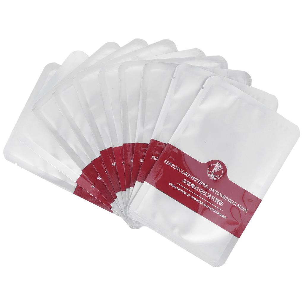 10Pcs Forehead Wrinkle Patch Easy Absorption Anti Wrinkle Forehead Patch Sleeping Mask for Home Travel 6g