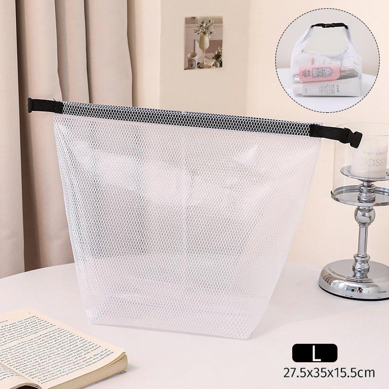 Waterproof Cosmetic Storage Bag Large Capacity Fitness Clothing Swimming Handbag Portable Shopping Travel Buckle Type Mesh Bags
