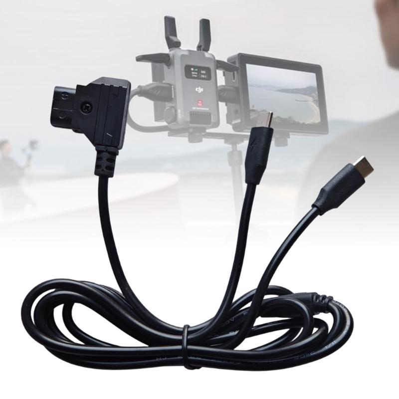 Double Function Data Transfer Power Adapter Cord D-tap to USB C Connectors for Professional Photography Gear