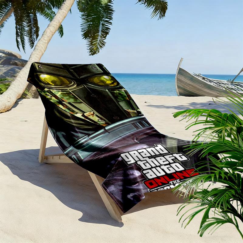 Sconforto da Furto d'Auto: Asciugamano da spiaggia Chaos Online morbido Campeggio all'aperto nuoto Assorbente asciugamano da bagno asciugatura rapida asciugamano da nuoto Asciugamani da viaggio e vacanza spiaggia