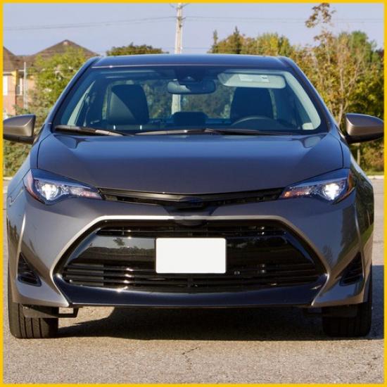 2X Fog Light Cover Set For 2017- Toyota Corolla Front Left Right Gloss Black