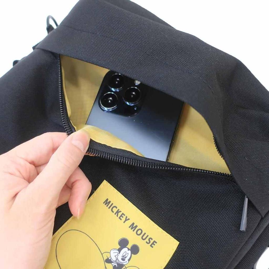 Marimo Craft Disney CATCH ME Series Shoulder Bag, Yellow, Mickey Mouse, Approx. W200 x H200 x D100mm, MIC-015