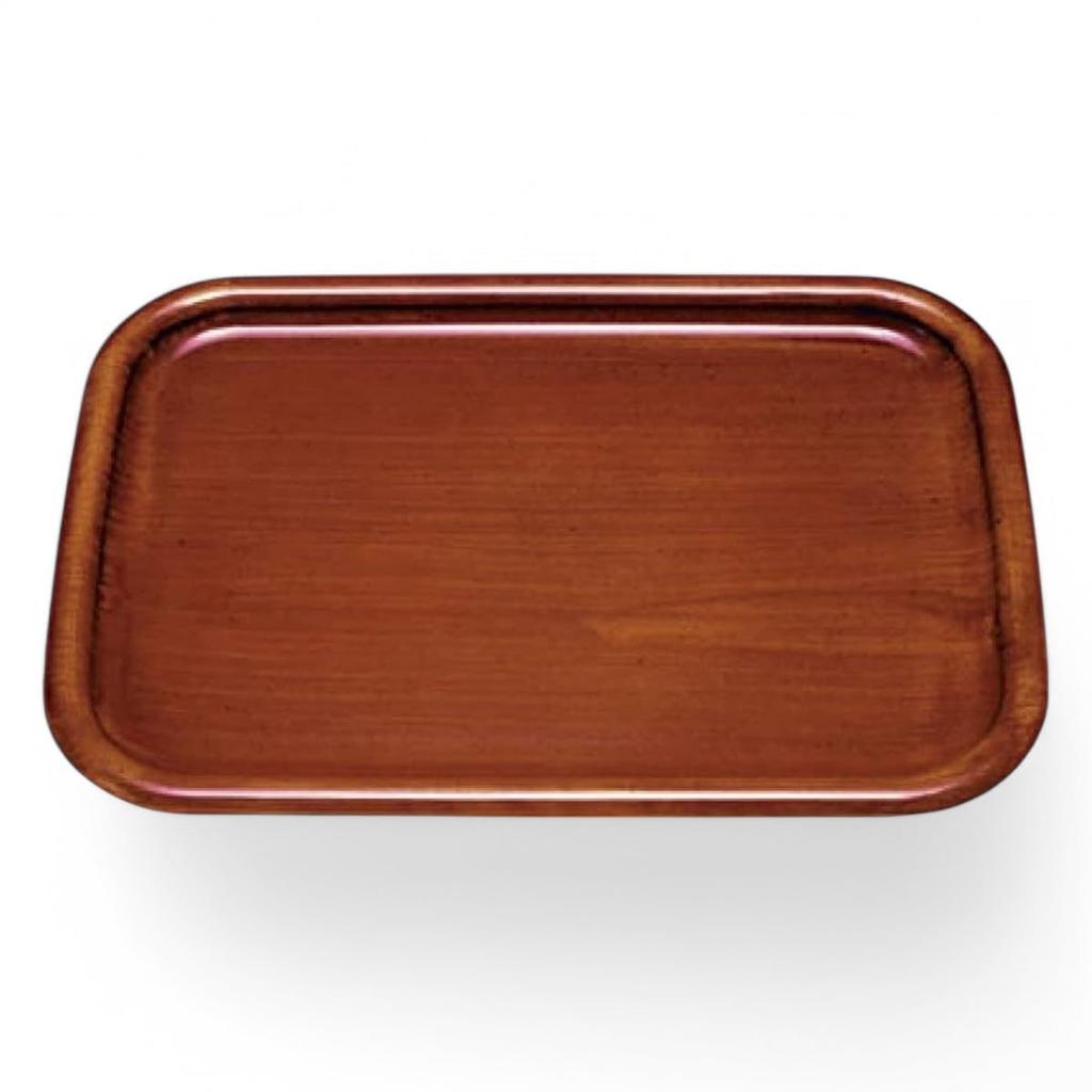 Made In Convenient Japanese 3 Shaku Teak Wood Light Sized X X J-kitchens Placemat/Tray, Japan, Tray, Royal, Grain, (39.9cm 27.5cm 2.3cm)