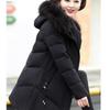 Mittellange Daunenjacke für Damen im Herbst und Winter, modische Daunenjacke für ältere und ältere Menschen