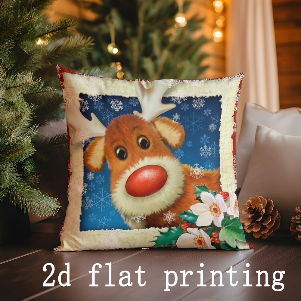 

Home Decor Christmas Gnomes Merry Christmas Pillow Covers Pattern Cushion Cover Suitable for Sofa Bedroom Car Pillow Cover 40x40cm