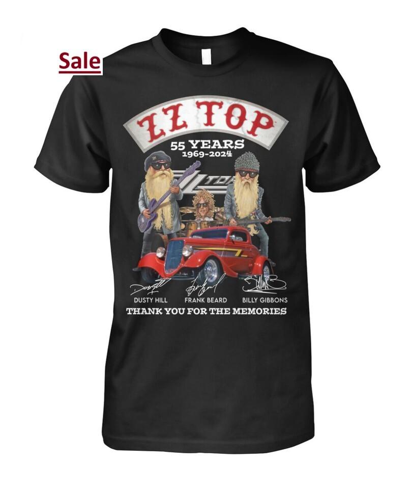 ZZ Top 55 Years 1969 2024 Thank You For The Memories TShirt M