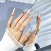 Handmade Press-On Nails: Large Diamond Design, Exquisite Light Luxury, High-End Cat Eye Style, New INS Trend