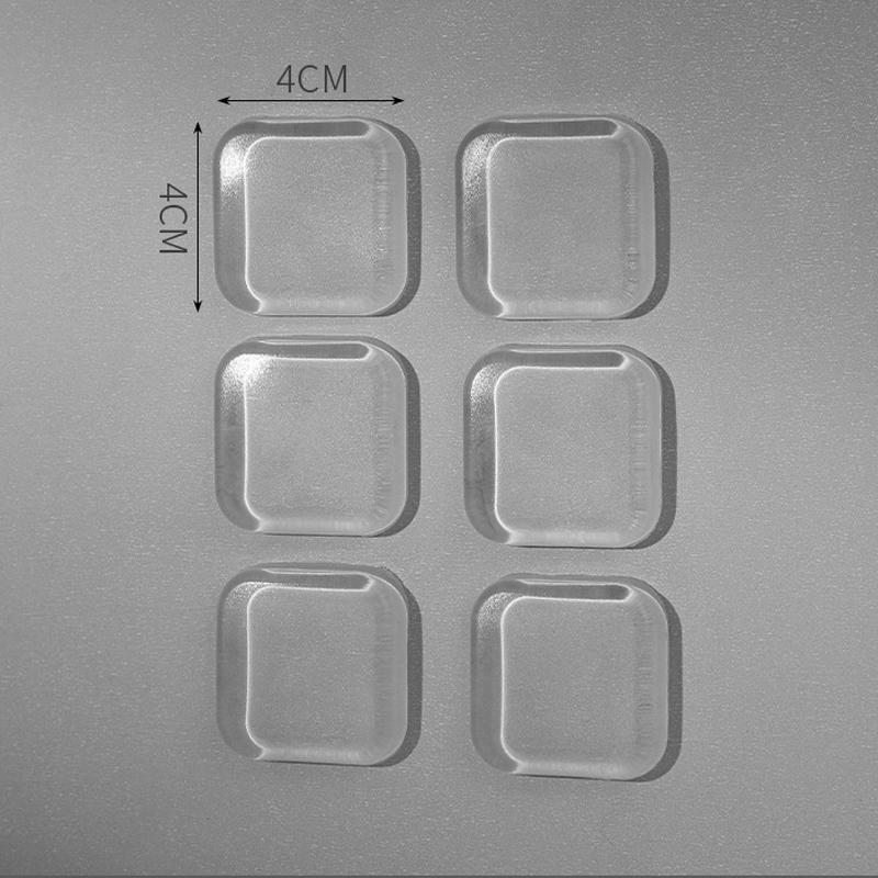 6pcs Silicone Door Stopper Stickers Handle Bumpers Adhesive Mute Anti-Shock Protect Pad Transparent Waterproof Door Stopper Pad