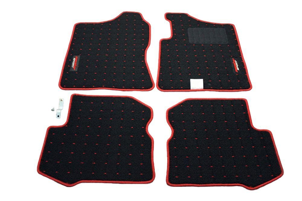 

MONSTER SPORT Floor Mats for Jimny and Jimny Sierra Automatic Black x [JB23W] [JB43W] Transmission, Red, 894550-5200M чёрный
